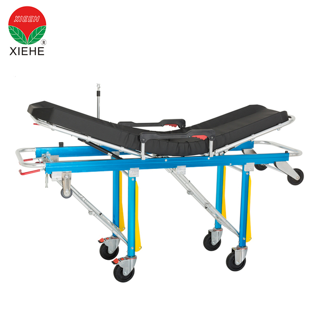 Ambulance Chargement automatique Chaise pliante Courteuse avec roues pour urgence