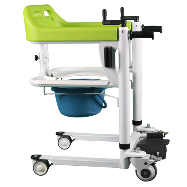 Chaise de transfert multifonctionnelle de prix bon marché chaise d'ascenseur de transfert de chaise de transfert de patient avec la commode